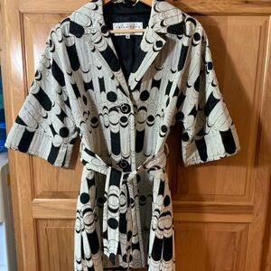 Trina Turk Black and White Blazer Size Medium